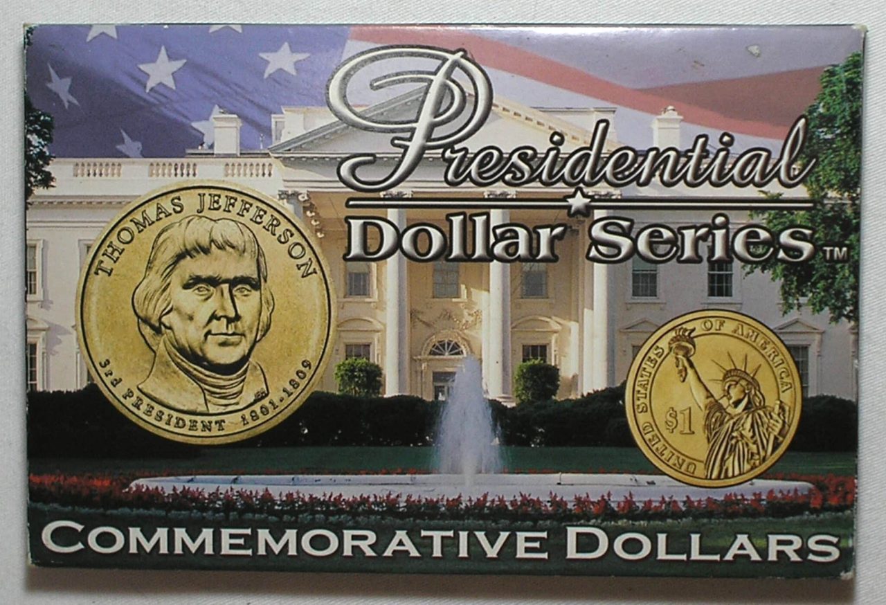 Usa) Estojo 1 Dollar - 2007 Philadelphia e Denver / Comemorativas Dollars Series Presidentes / Uncirculated / cod. ems.2