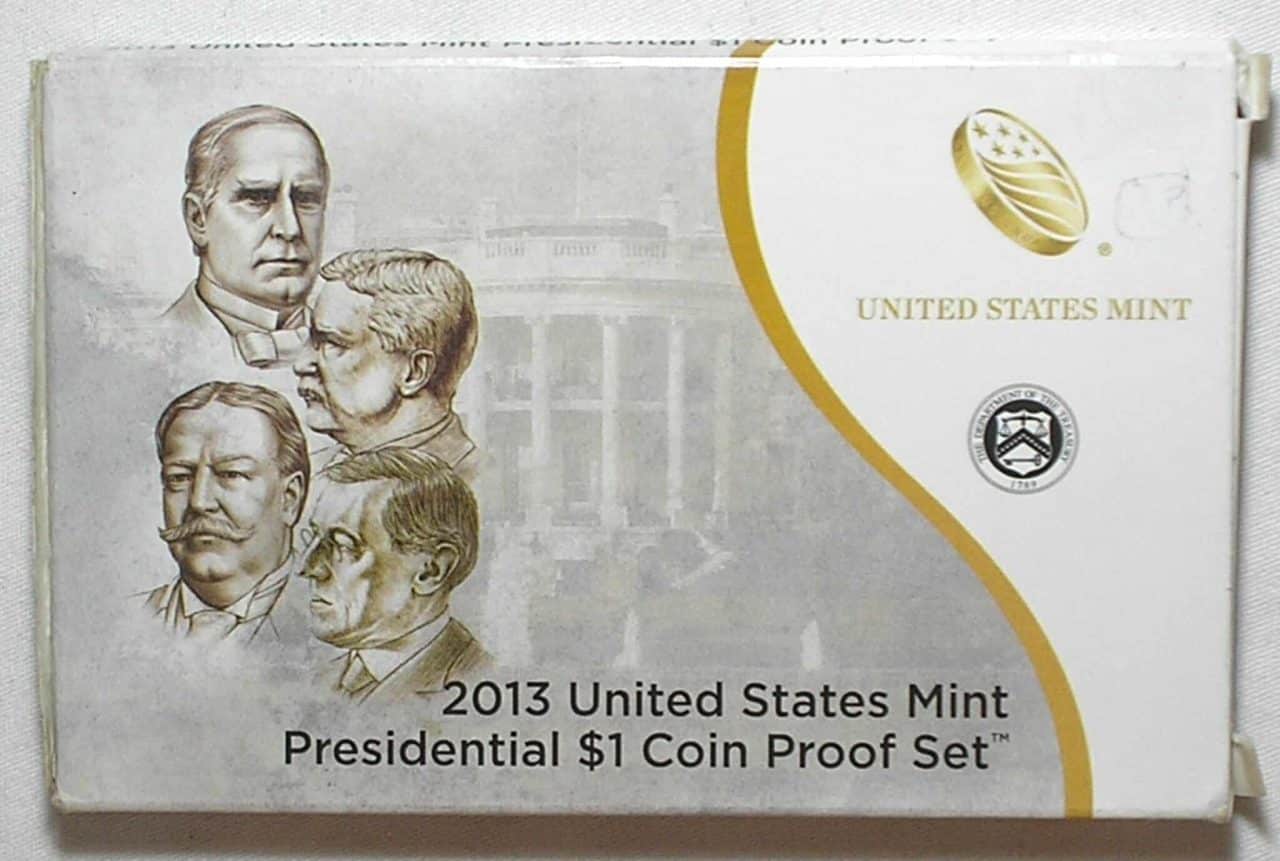 Usa) Estojo 1 Dollar - 2013-S Proof / Comemorativas Dollars Series Quatro Presidentes / Proof set / cod. ems.2