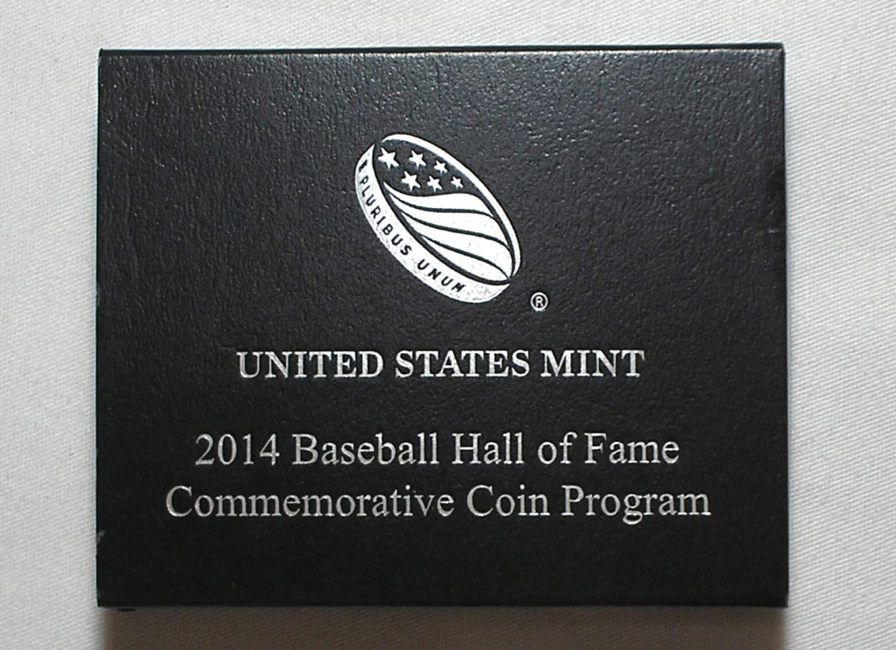 Usa) Estojo 50 Cents - 2014-D " Comemorative Baseball Hall of Fame coin Program" / Moeda côncava e convexa / Clad Banhada / Uncirculated / cod. ems.2
