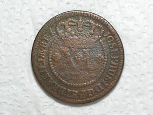 Xl Reis 1774 Coroa Baixa 46 Perolas Sem Letra Monetaria Colonia D Jose I Mbc Cod300