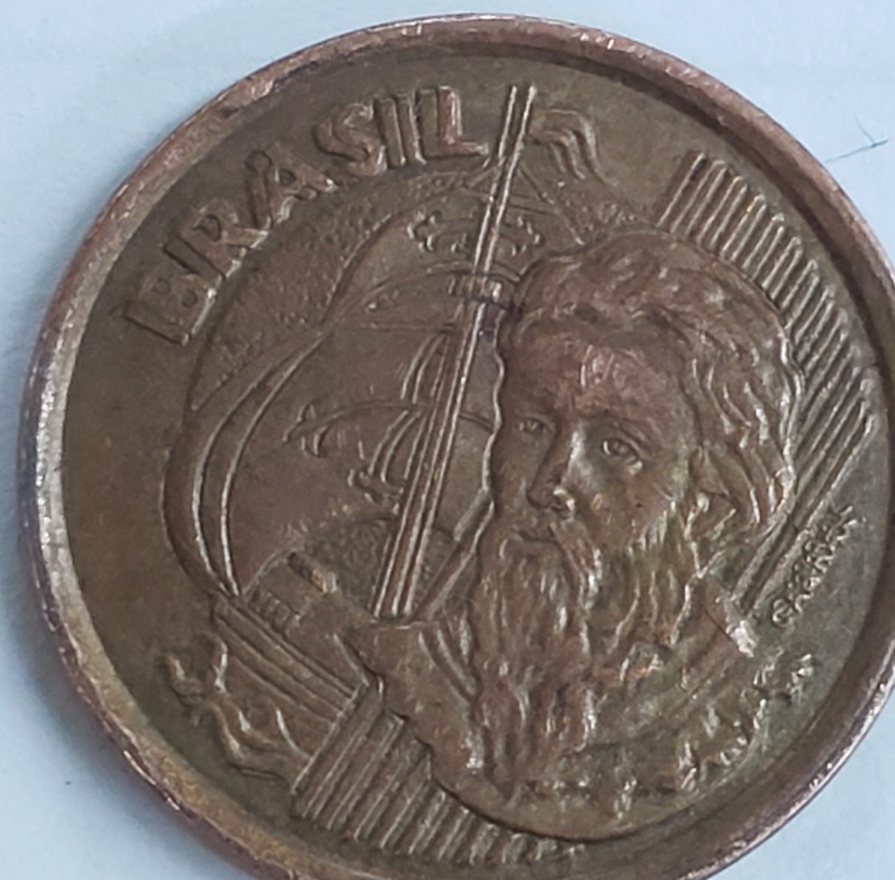 1 centavo 2000 anomala cunho duplicado "BBRRAASSIILL"