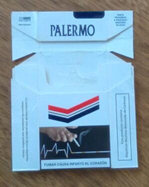 Box vazio cigarros Palermo Paraguai. Veneto.