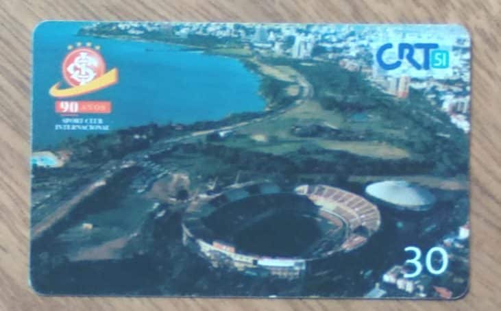 Cartão Brasil CRT 1999. Vista aérea complexo Beira Rio.