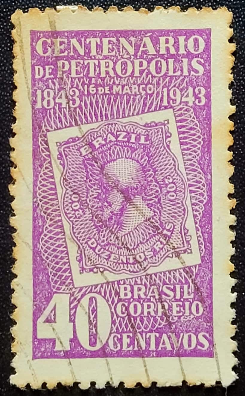 Comemorativos - RHM C0179 (Usado) 40 cts - Centenário de Petrópolis/RJ - 28/03/1943