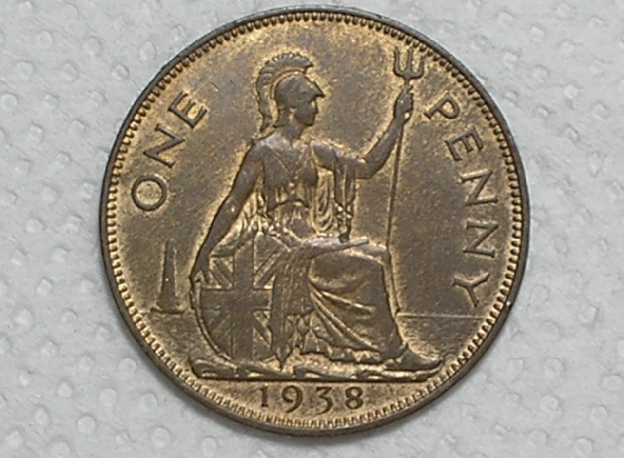 Inglaterra) 1 Penny - 1938 / Georgivs V / 30.8mm / Bronze / Soberba / box56