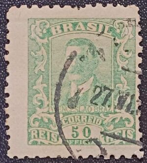 Oficiais - RHM O-31 (Usado) 50 Réis - Wenceslau Braz - 11/04/1919 (Selos do Brasil)