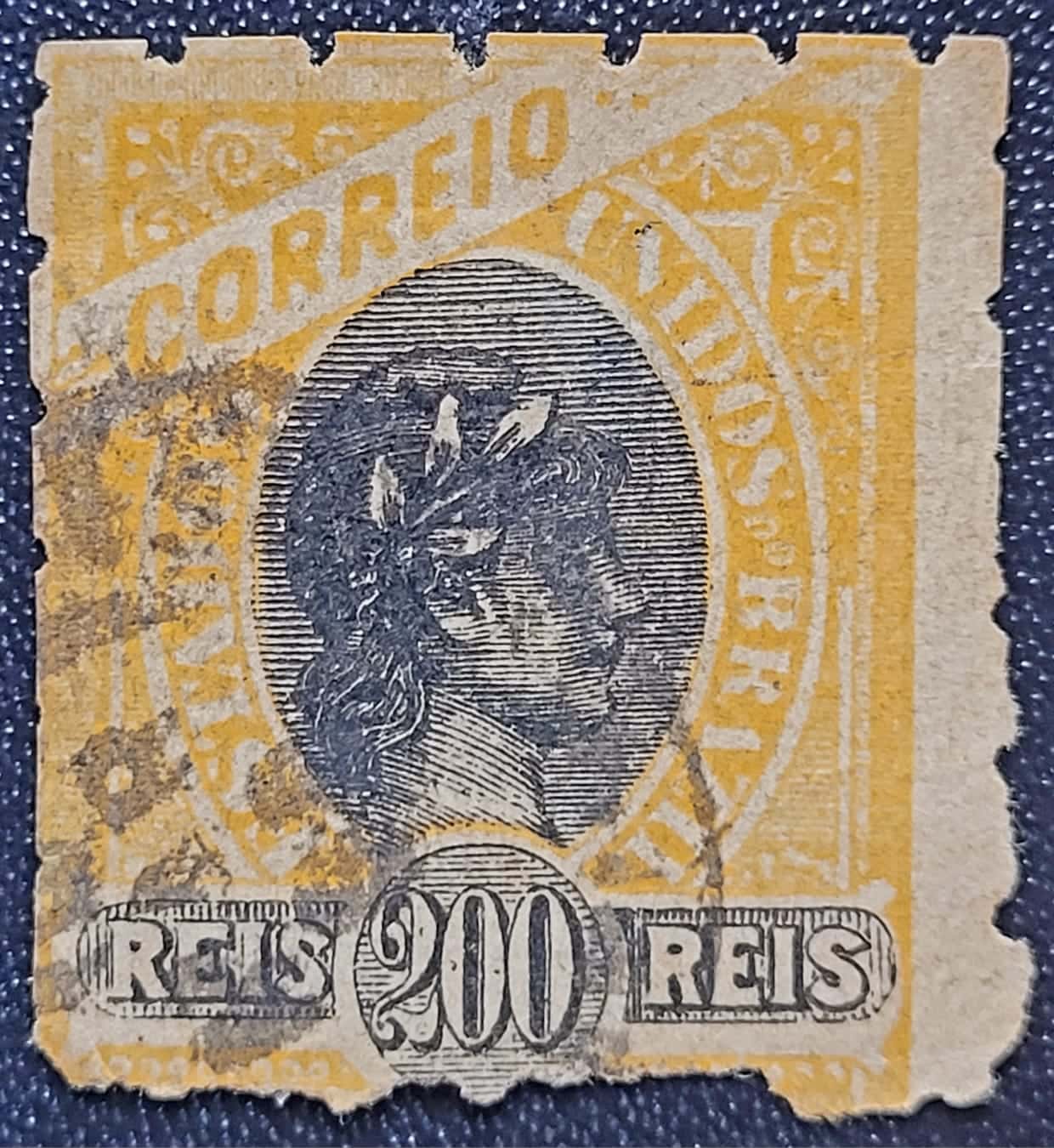 Regulares - RHM 085 aL (Usado) 200 Réis - Tipos de 1987- Novas Denteações "Madrugada Republicana" - 1899 (Selos do Brasil)