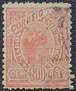 Regulares - RHM 102 (Usado) 100 Réis - Tipos Anteriores "Madrugada Republicana" Margens Grandes - 1902/1905 (Selos do Brasil)