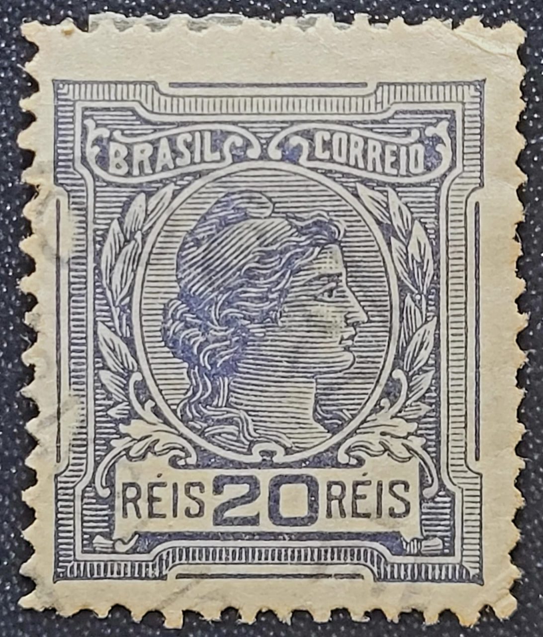 Regulares - RHM 155 (Usado) 20 Réis - Alegorias República e Instrução - 01/02/1918 (Selos do Brasil)