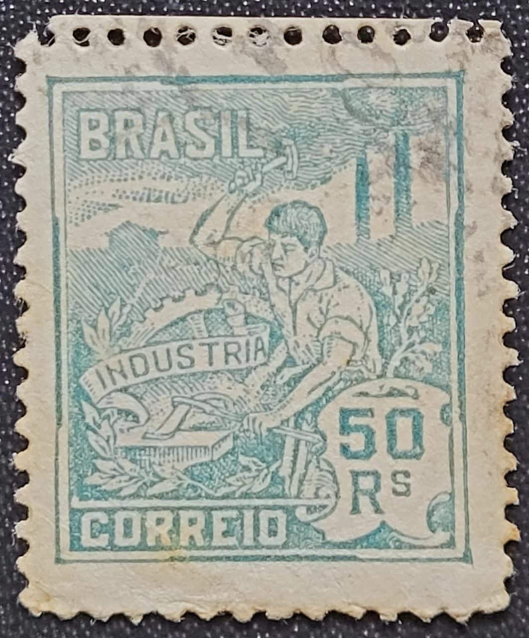 Regulares - RHM 177 (Usado) 50 Réis - Indústria - Vovó Parte 1 - 1920 (Selos do Brasil)