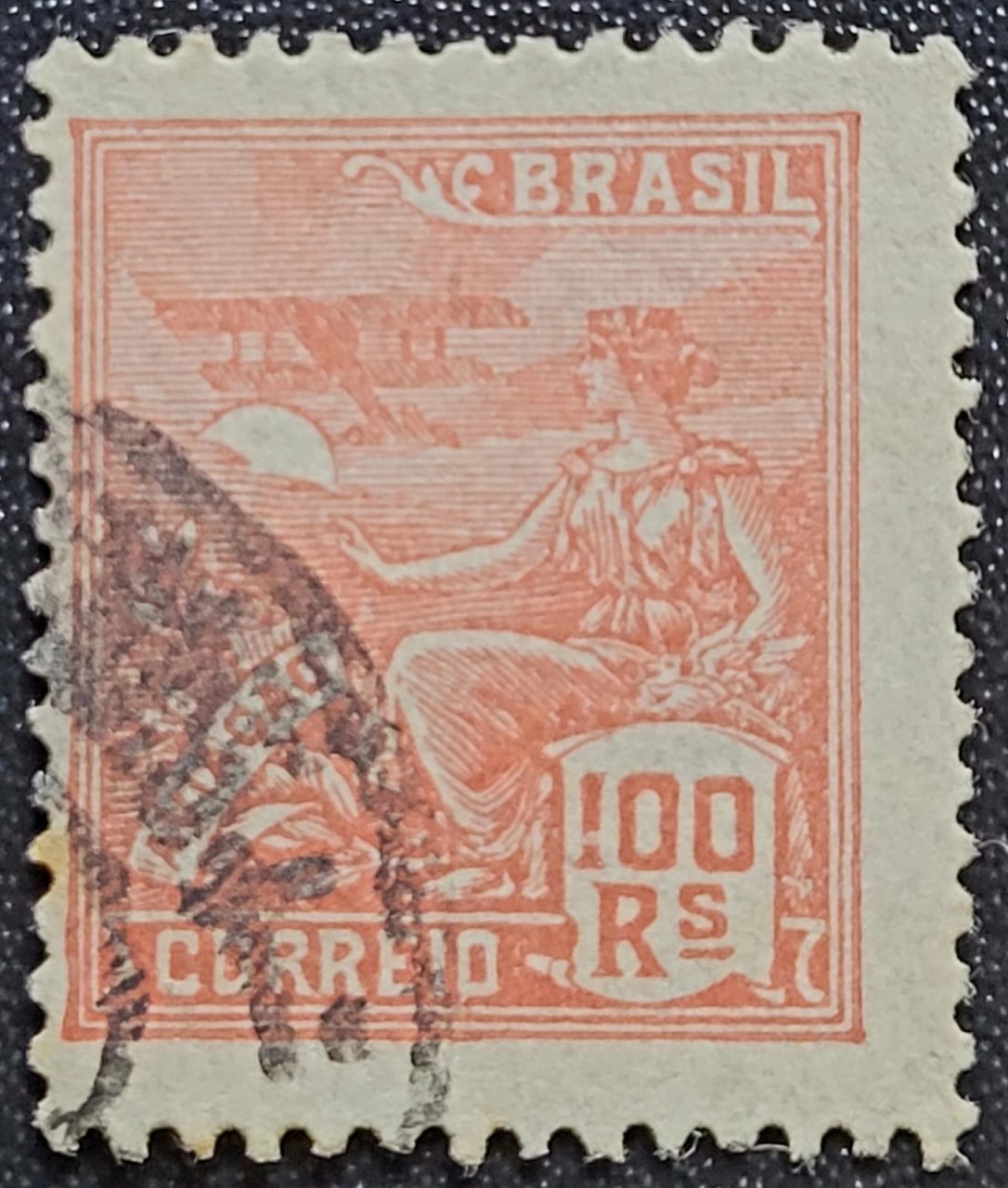 Regulares - RHM 180 (Usado) 100 Réis - Aviação - Vovó Parte 1 - 1920 (Selos do Brasil)