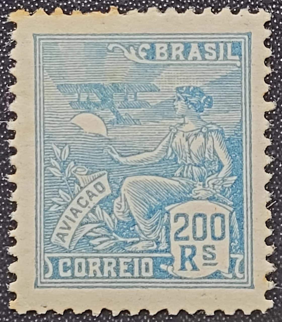 Regulares - RHM 183 (Novo) 200 Réis - Aviação - Vovó Parte 1 - 1920 (Selos do Brasil)