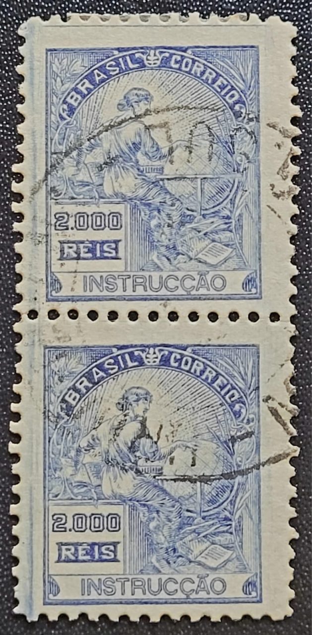 Regulares - RHM 207 (Usados) Par 2.000 Réis - Instrução - Vovó Parte 1 - 1921/1926 (Selos do Brasil)