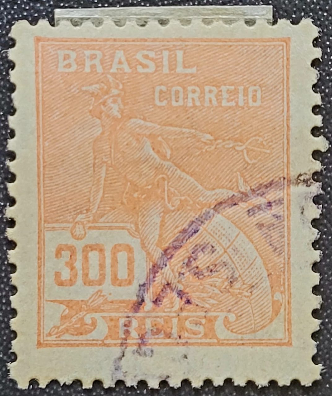 Regulares - RHM 271 (Usado) 300 Réis - Mercúrio e Globo - Vovó Parte 2 - 1930 (Selos do Brasil)