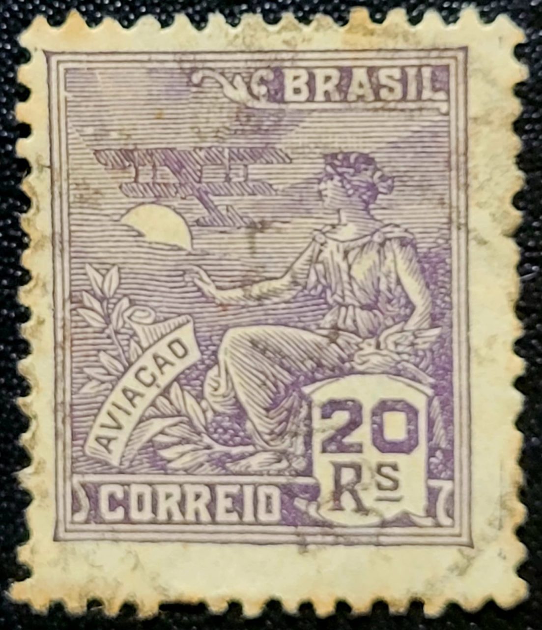 Regulares - RHM 276 (Usado) 20 Réis - Aviação - Vovó Parte 2 - 1931/1934 (Selos do Brasil)