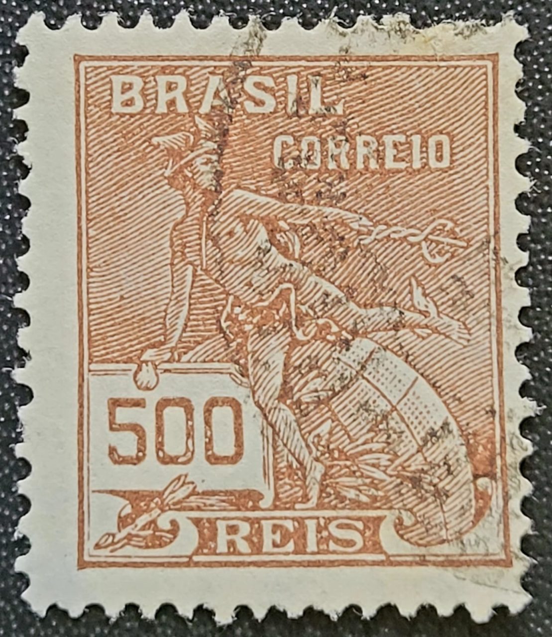 Regulares - RHM 286 (Usado) 500 Réis - Mercúrio e Globo - Vovó Parte 2 - 1931/1934 (Selos do Brasil)