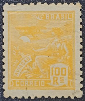 Regulares - RHM 300 a (Usado) 100 Réis - Aviação - Vovó Parte 2 - 1936/37 (Selos do Brasil)