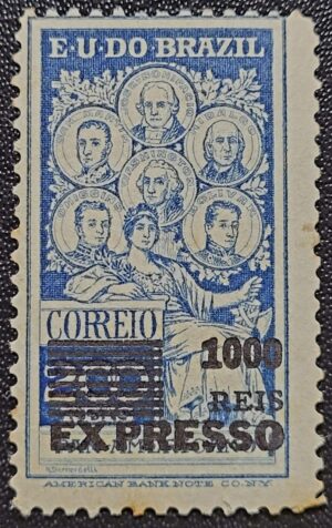 Regulares - RHM 344 (Novo com Goma) 1.000/200 Réis - Selo Panamericano (C-9) Sobrestampado - 21/10/1930 (Selos do Brasil)