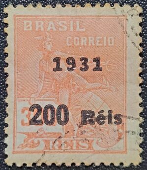 Regulares - RHM 346 (Usado) Selos de 1928/30 (Vovó) com valor Reduzido e Nova Data - 20/07/1931 (Selos do Brasil)