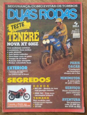 Revista Duas rodas 175. Tenere Nova xt 609z Honda nx 350.