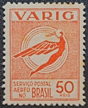Varig - RHM V36 (Novo) Ícaro estilizado - Tipos de 1931 - Novas Cores - 18/01/1934 (Selos do Brasil)