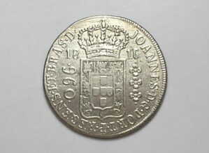 960 Reis 1816 Rio Variante 20 B Escassa Colonia Reinado Djoao Principe Regente Prata Mbc Sob 2