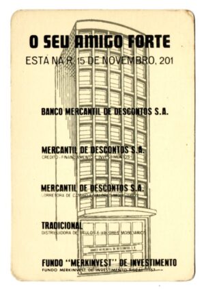 Calendario de Bolso - Banco Mercantil de Descontos SA - 1977