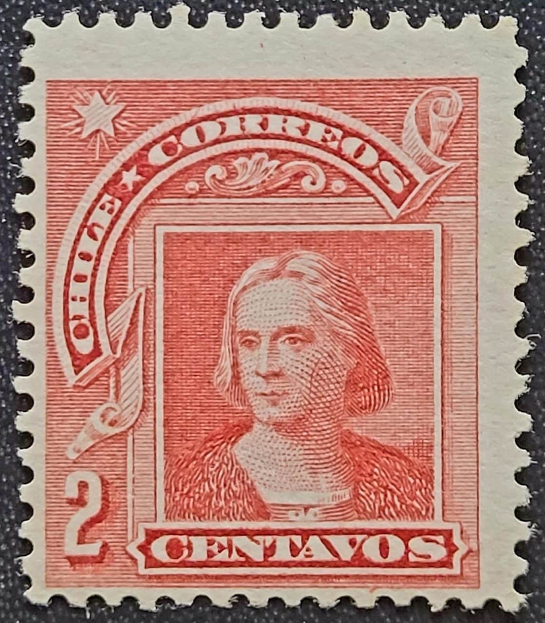 Chile - SW Nº 0059 (Novo) 2 cts - Cristovão Colombo - Cabeça em Novo Desenho - 1905