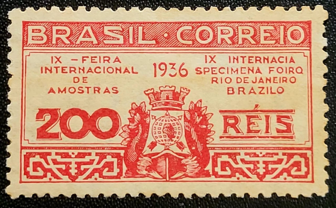 Comemorativos - RHM C0111 (Novo com Goma) 200 Réis - 9ª Feira Internacional de Amostras RJ - 13/11/1936