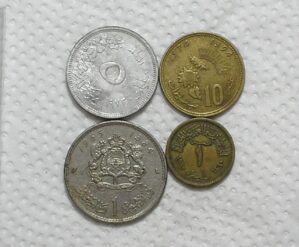 Egito e Marrocos) 4 moedas / Veja descrição / box58