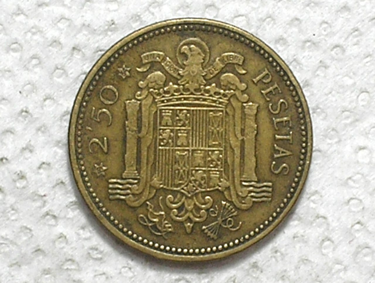 Espanha) 2-1/2 Pesetas - 1953-(1954) 1ª da Série / Bz/Al / box57