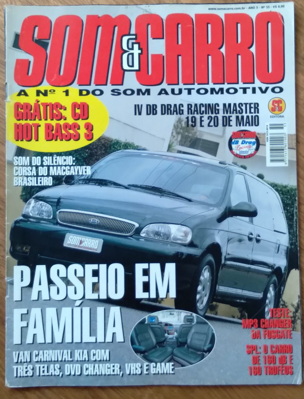 | Casa do Colecionador FCG. Revista Som e carro 55. Drag racing Passeio em família Van carnival.