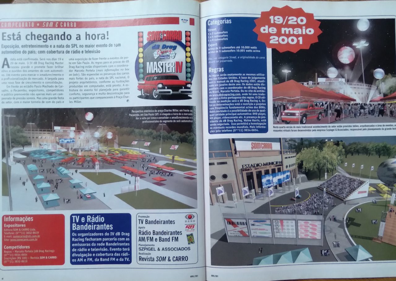 | Casa do Colecionador FCG. Revista Som e carro 55. Drag racing Passeio em família Van carnival.