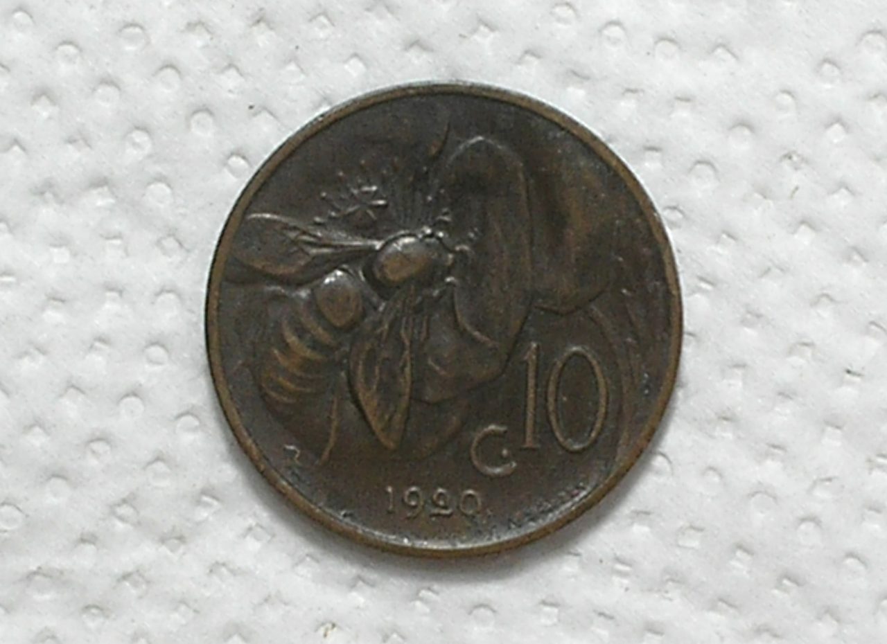 Italia) 10 Centesimi - 1920 / Sob / Co / box58