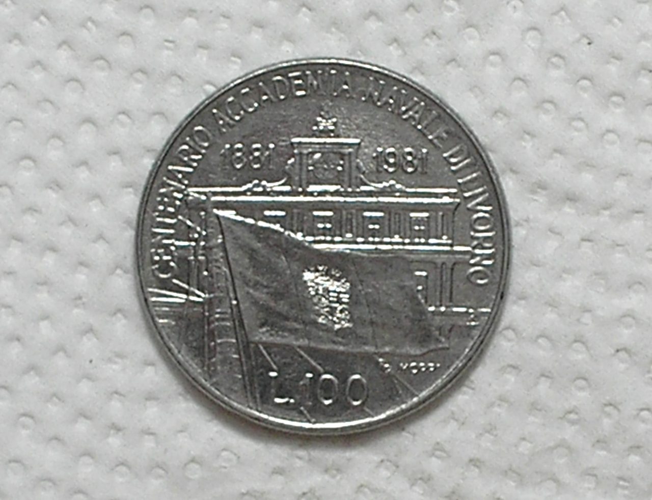 Italia) 100 Liras - 1981 / Comemorativa / Fc / St. / box58.1