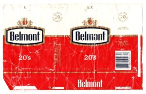 Maço Carteira Embalagem Cigarro Belmont 20´s King Size - Brasil - Vermelho