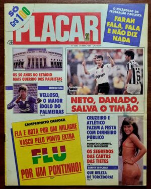 Placar Nº 1036 (Revista com 24 Escudinhos para Botões) 27/04/1990