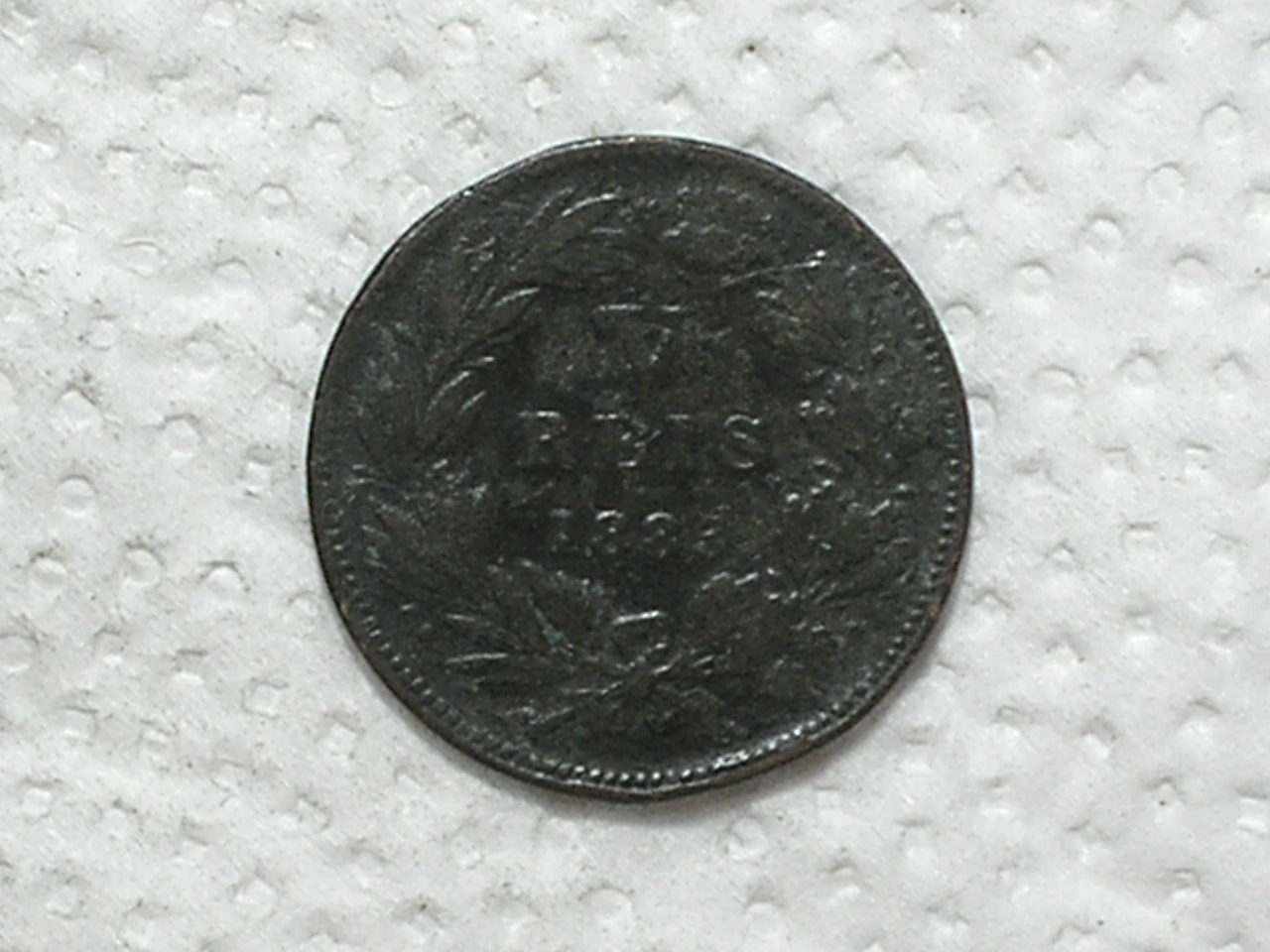 Portugal) V Réis - 1883 / Mbc / Bz / box58