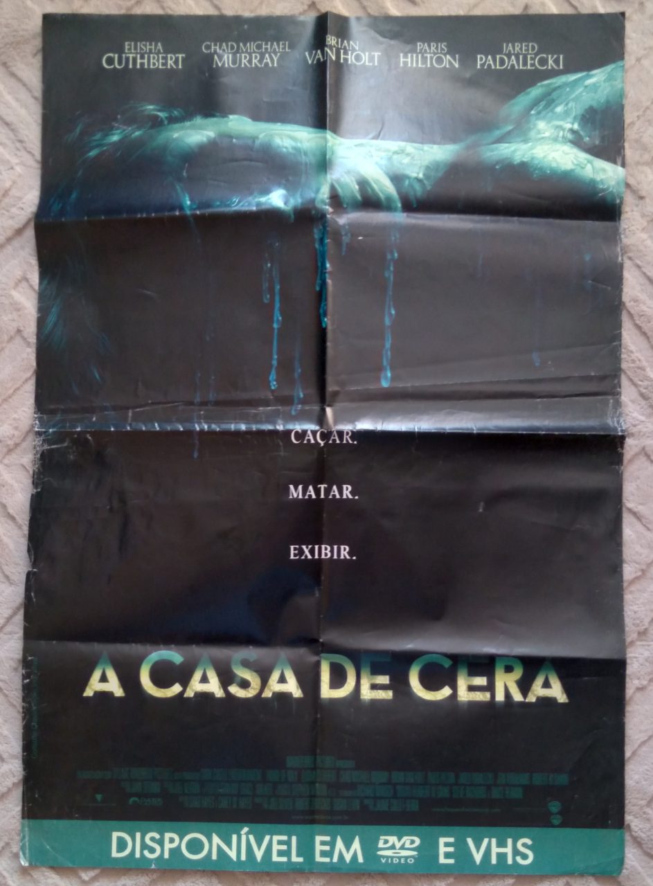 Poster cartaz original de locadora. A Casa de cera. 64 X 94 cm.