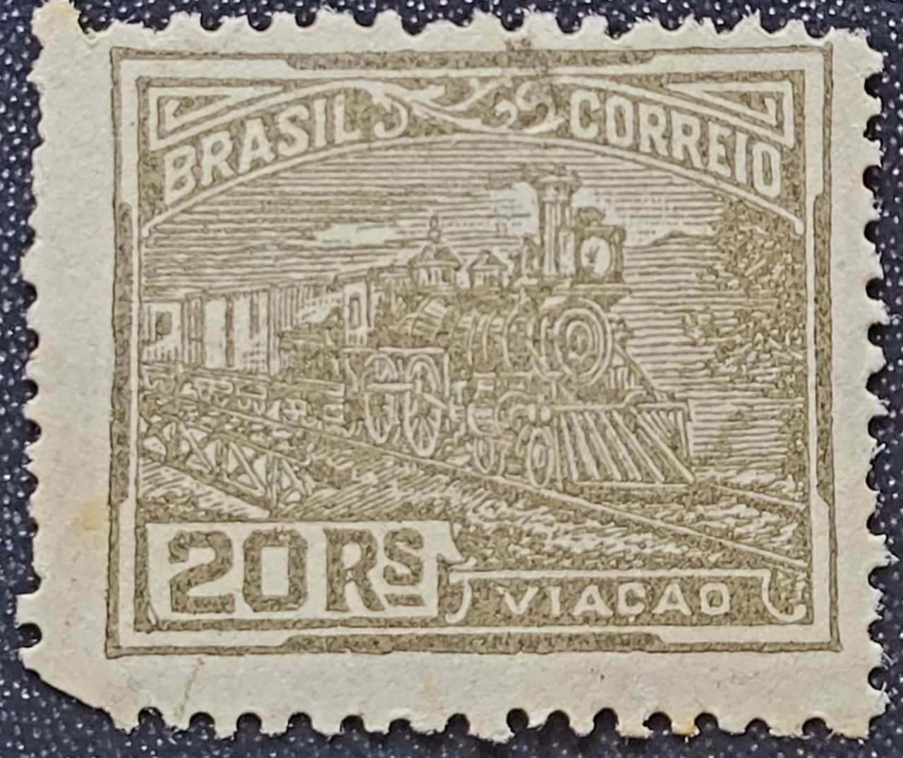 Regulares - RHM 174 (Novo) 20 Réis - Viação - Vovó Parte 1 - Sem Filigrana - 12/05/1920/22 (Selos do Brasil)