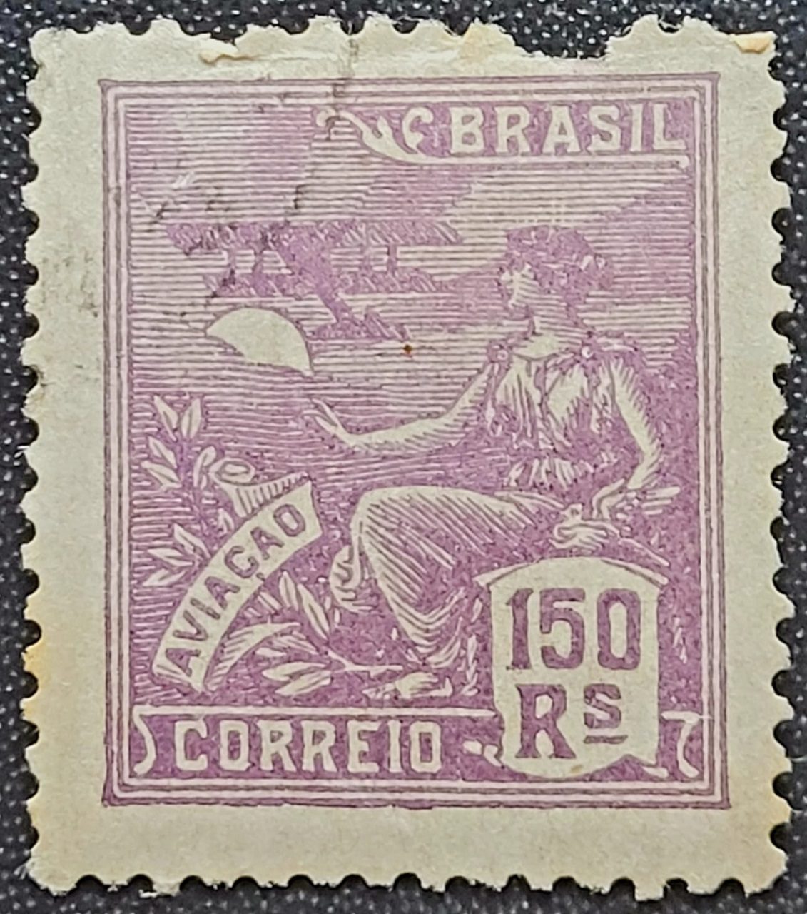 Regulares - RHM 182 B (Usado) 150 Réis - Aviação - Vovó Parte 1 - 1920 (Selos do Brasil)
