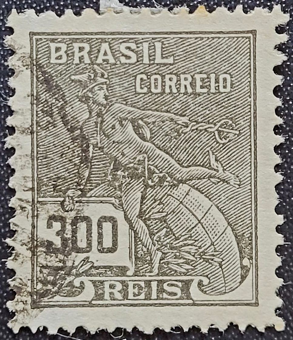 Regulares - RHM 201 (Usado) 300 Réis - Mercúrio e Globo - Vovó Parte 1 - 1921/1926