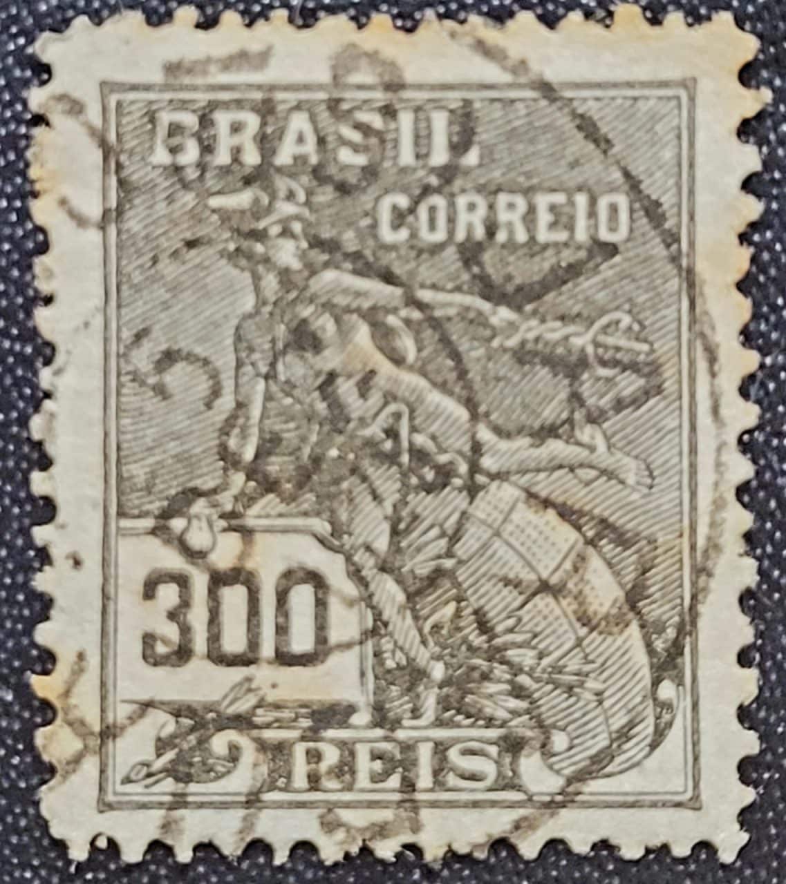 Regulares - RHM 201 (Usado) 300 Réis - Mercúrio e Globo - Vovó Parte 1 - 1921/1926