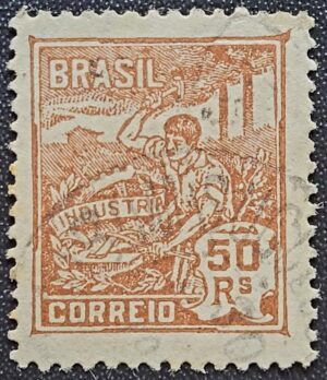 Regulares - RHM 219 (Usado) 50 Réis - Indústria - Vovó Parte 1 - 1924/1932 (Selos do Brasil)
