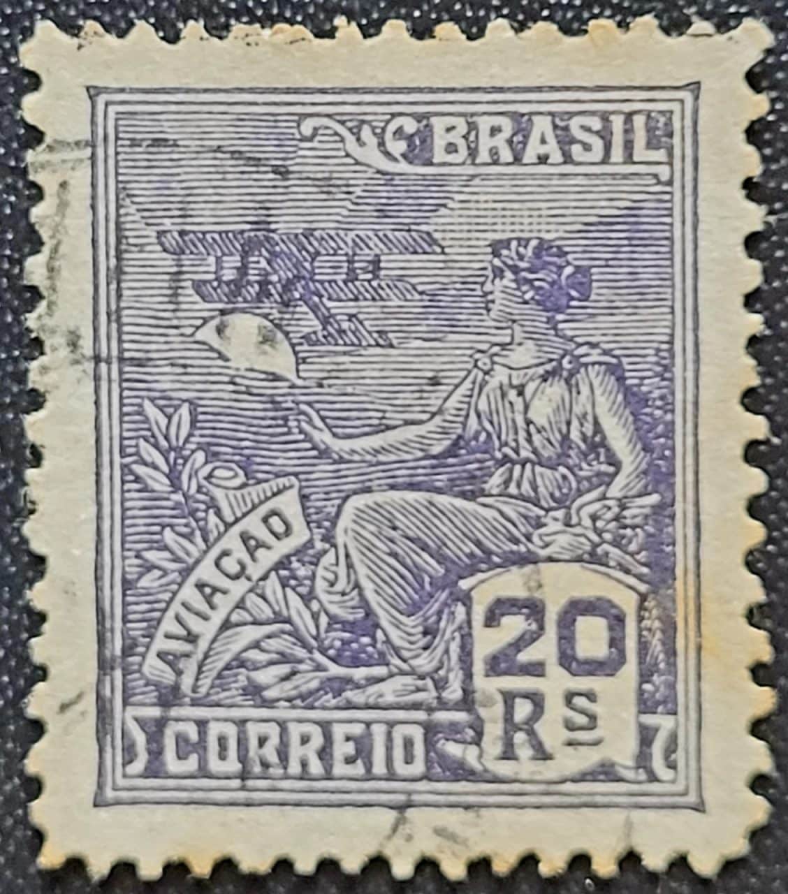 Regulares - RHM 242 Es (Usado) 20 Réis - Aviação - Vovó Parte 2 - 1928