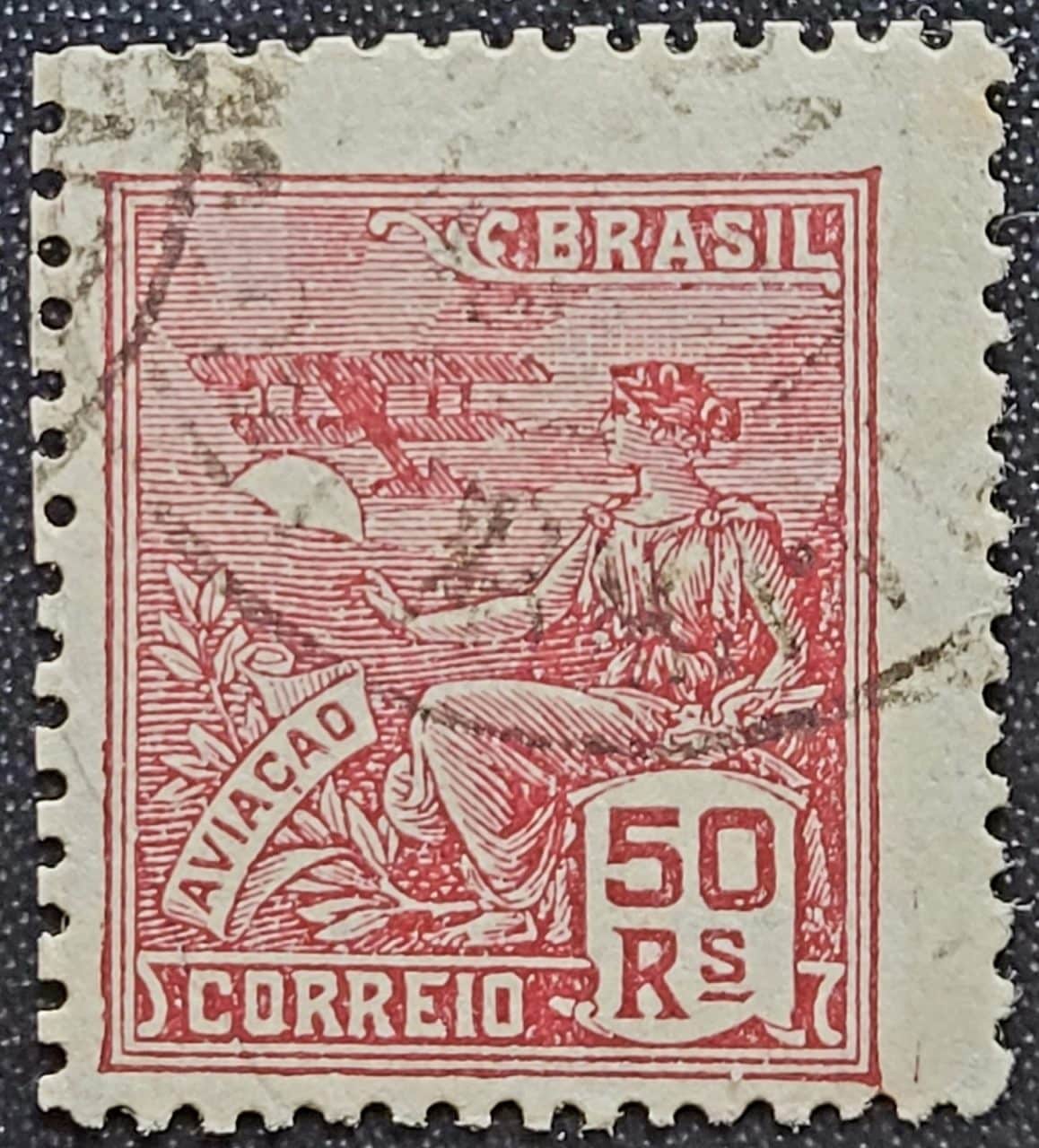 Regulares - RHM 253 (Usado) 50 Réis - Aviação - Vovó Parte 2 - 1929