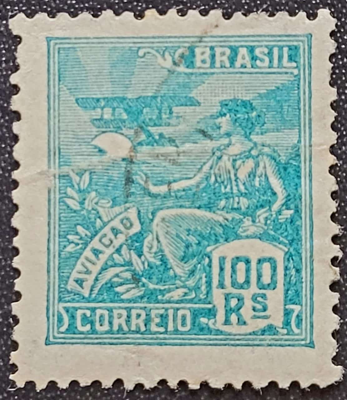 Regulares - RHM 254 (Usado) 100 Réis - Aviação - Vovó Parte 2 - 1929