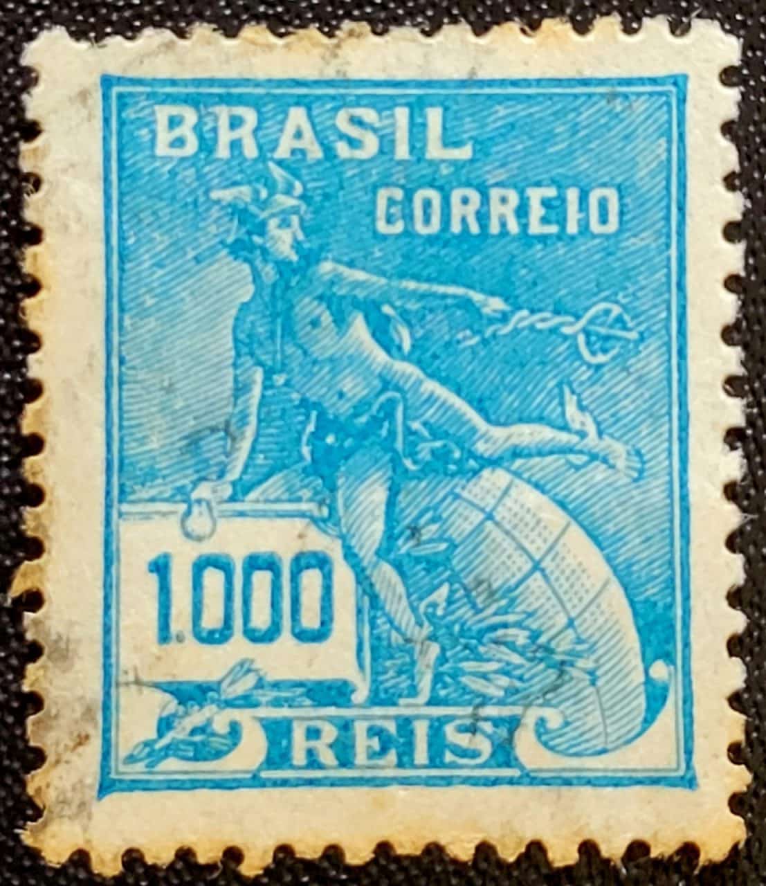 | Casa do Colecionador Regulares - RHM 273 (Usado) 1.000 Réis - Mercúrio e Globo - Vovó Parte 2 - 1930