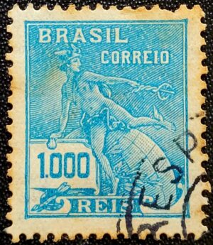 Regulares - RHM 273 (Usado) 1.000 Réis - Mercúrio e Globo - Vovó Parte 2 - 1930