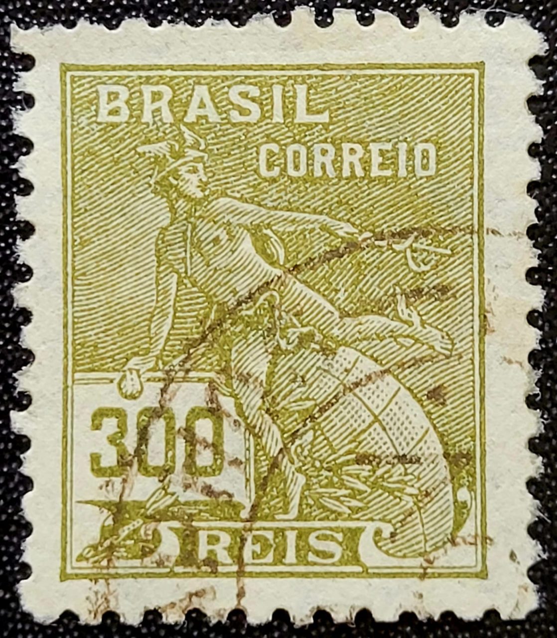 Regulares - RHM 284 A (Usado) 300 Réis - Mercúrio e Globo - Vovó Parte 2 - 1933